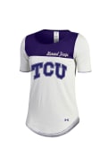 Under Armour TCU Horned Frogs Juniors Shirzee Ivory Scoop T-Shirt