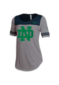Under Armour Notre Dame Fighting Irish Womens Iconic Grey Scoop T-Shirt