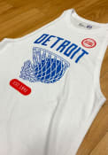 Under Armour Detroit Pistons White Team Holographic Tank Top
