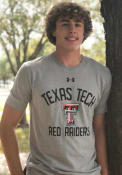 Texas Tech Red Raiders Under Armour Charged Cotton T Shirt - Grey