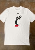 Cincinnati Bearcats White Primary Logo Under Armour Short Sleeve T Shirt