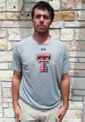 Texas Tech Red Raiders Under Armour Tech Logo T Shirt - Grey