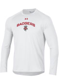 Wisconsin Badgers Under Armour Tech T-Shirt - White