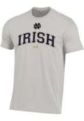 Notre Dame Fighting Irish Under Armour Performance Cotton T Shirt - Grey