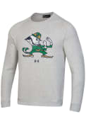 Notre Dame Fighting Irish Under Armour All Day Fleece Crew Sweatshirt - Grey