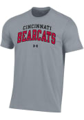 Cincinnati Bearcats Grey Arch Name Under Armour Short Sleeve T Shirt