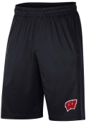 Wisconsin Badgers Under Armour Tech Shorts - Black