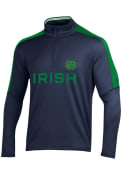 Notre Dame Fighting Irish Under Armour Gameday Tech Terry 1/4 Zip Pullover - Navy Blue