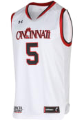 Under Armour Mens White Cincinnati Bearcats Contrast Replica Basketball Jersey
