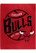 Chicago Bulls Black Top Raschel Blanket