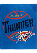 Oklahoma City Thunder Black Top Raschel Blanket