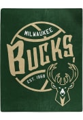 Milwaukee Bucks Black Top Raschel Blanket