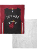 Miami Heat Personalized Jersey Silk Touch Sherpa Blanket