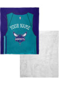 Charlotte Hornets Personalized Jersey Silk Touch Sherpa Blanket