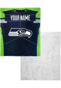 Seattle Seahawks Personalized Jersey Silk Touch Sherpa Blanket