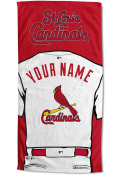 St Louis Cardinals Personalized Jersey Beach Towel