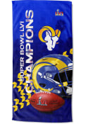 Los Angeles Rams Super Bowl LVI Champions 30x60 Beach Towel