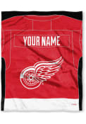 Detroit Red Wings Personalized Jersey Silk Touch Fleece Blanket