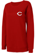 Cincinnati Reds Womens Lunar Quilted Crew Sweatshirt - Red