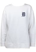 Detroit Tigers Womens Lunar Quilted Crew Sweatshirt - White