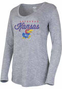 Kansas Jayhawks Womens Layover Sleep Shirt - Grey