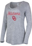 Oklahoma Sooners Womens Layover Sleep Shirt - Grey