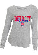 Detroit Pistons Womens Reprise Sleep Shirt - Grey
