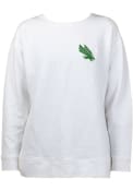North Texas Mean Green Womens Lunar Quilted Crew Sweatshirt - White