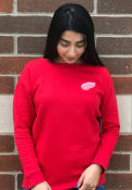 Detroit Red Wings Womens Lunar Quilted Crew Sweatshirt - Red