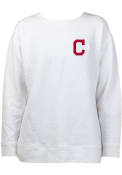 Cleveland Indians Womens Lunar Quilted White Crew Sweatshirt