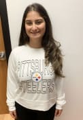 Pittsburgh Steelers Womens Colonnade Crew Sweatshirt - White
