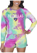 FC Dallas Womens Tie Dye Long Sleeve PJ Set - Yellow