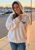 Philadelphia Eagles Womens Fluffy Hooded Sweatshirt - White
