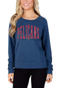 New Orleans Pelicans Womens Mainstream Crew Sweatshirt - Navy Blue