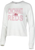 Cincinnati Reds Womens Colonnade Crew Sweatshirt - White