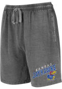 Kansas Jayhawks Trackside Burnout Shorts - Charcoal