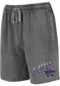 K-State Wildcats Trackside Burnout Shorts - Charcoal