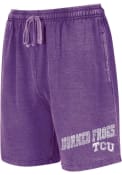 TCU Horned Frogs Trackside Burnout Shorts - Purple