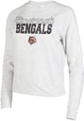Cincinnati Bengals Womens Mainstream Crew Sweatshirt - Oatmeal