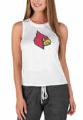 Louisville Cardinals Womens Gable Tank Top - White