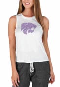 Concepts Sport Womens White K-State Wildcats Gable Tank Top