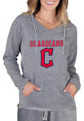 Cleveland Indians Womens Mainstream Terry Hooded Sweatshirt - Grey