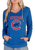 Chicago Cubs Womens Mainstream Terry Hooded Sweatshirt - Blue