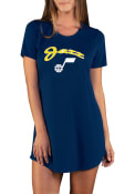 Utah Jazz Womens Marathon Sleep Shirt - Navy Blue