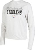 Pittsburgh Steelers Womens Mainstream Crew Sweatshirt - Oatmeal