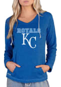 Kansas City Royals Womens Mainstream Terry Hooded Sweatshirt - Blue