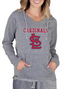 St Louis Cardinals Womens Mainstream Terry Hooded Sweatshirt - Grey