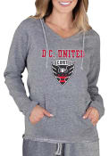 DC United Womens Mainstream Terry Hooded Sweatshirt - Grey