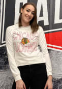Chicago Blackhawks Womens Colonnade Crew Sweatshirt - White