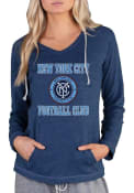 New York City FC Womens Mainstream Terry Hooded Sweatshirt - Navy Blue